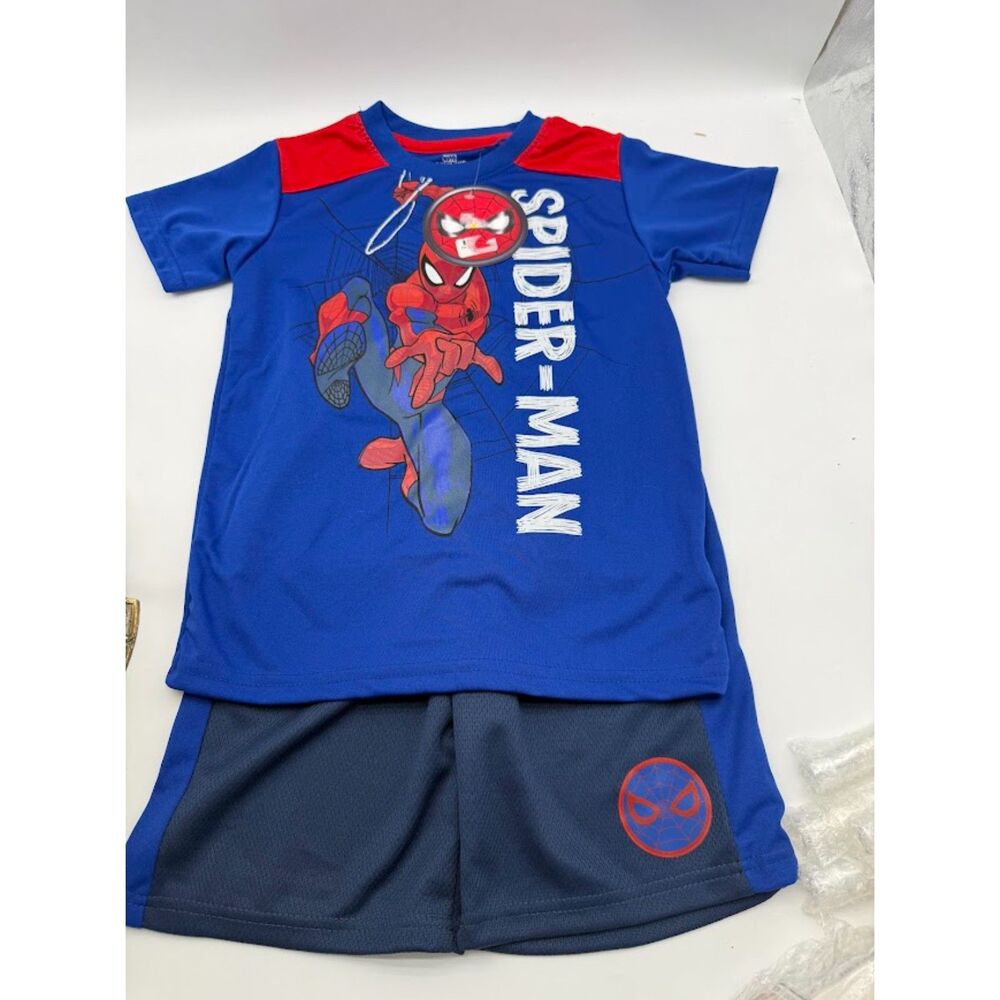 Marvel Spiderman Spider-man Boys Shirt and Shorts Set size 7